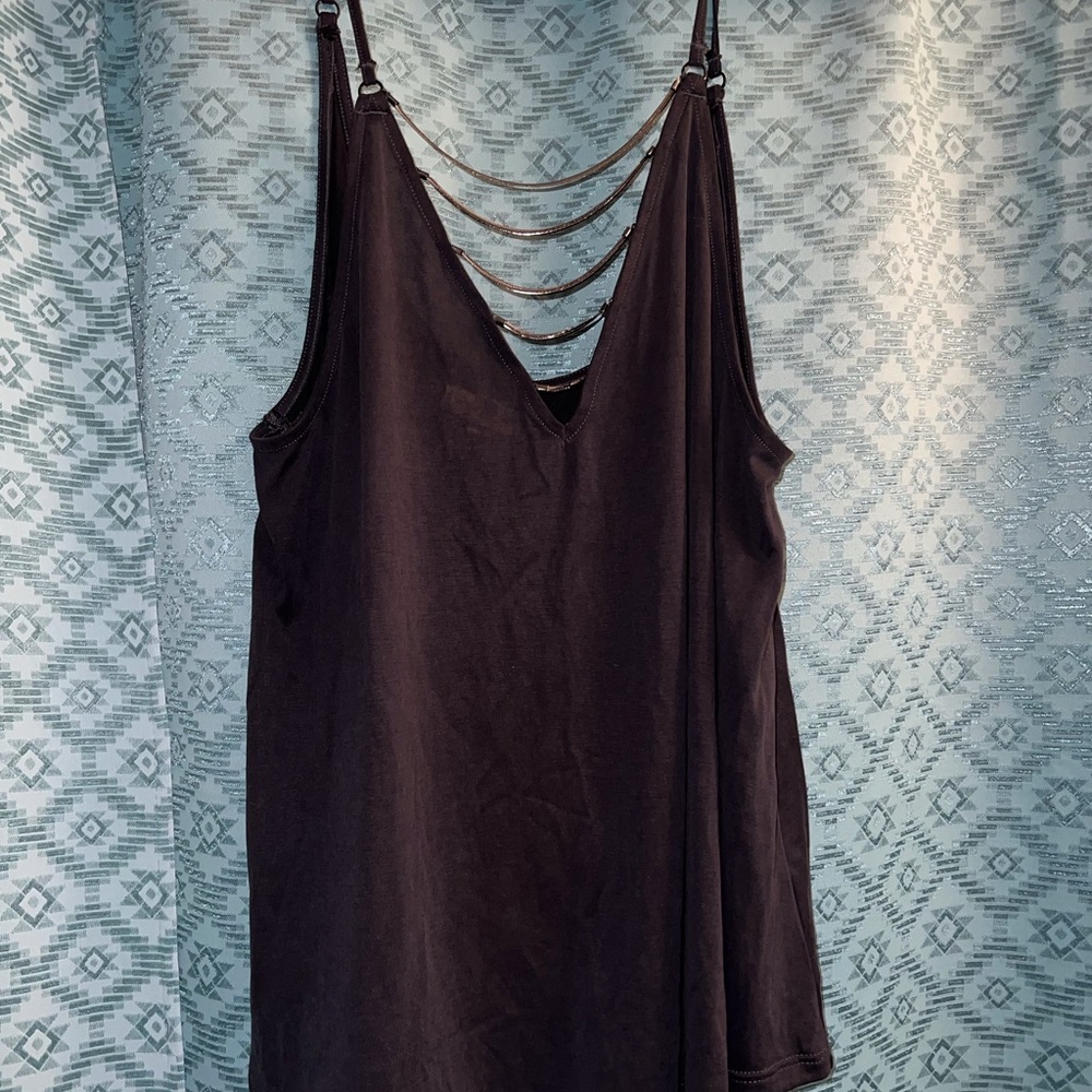 Silence + Noise Black Strappy Top